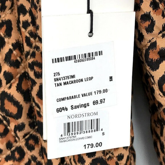 Something Navy Reversible Quilted Jacket Leopard - Picture 7 of 12